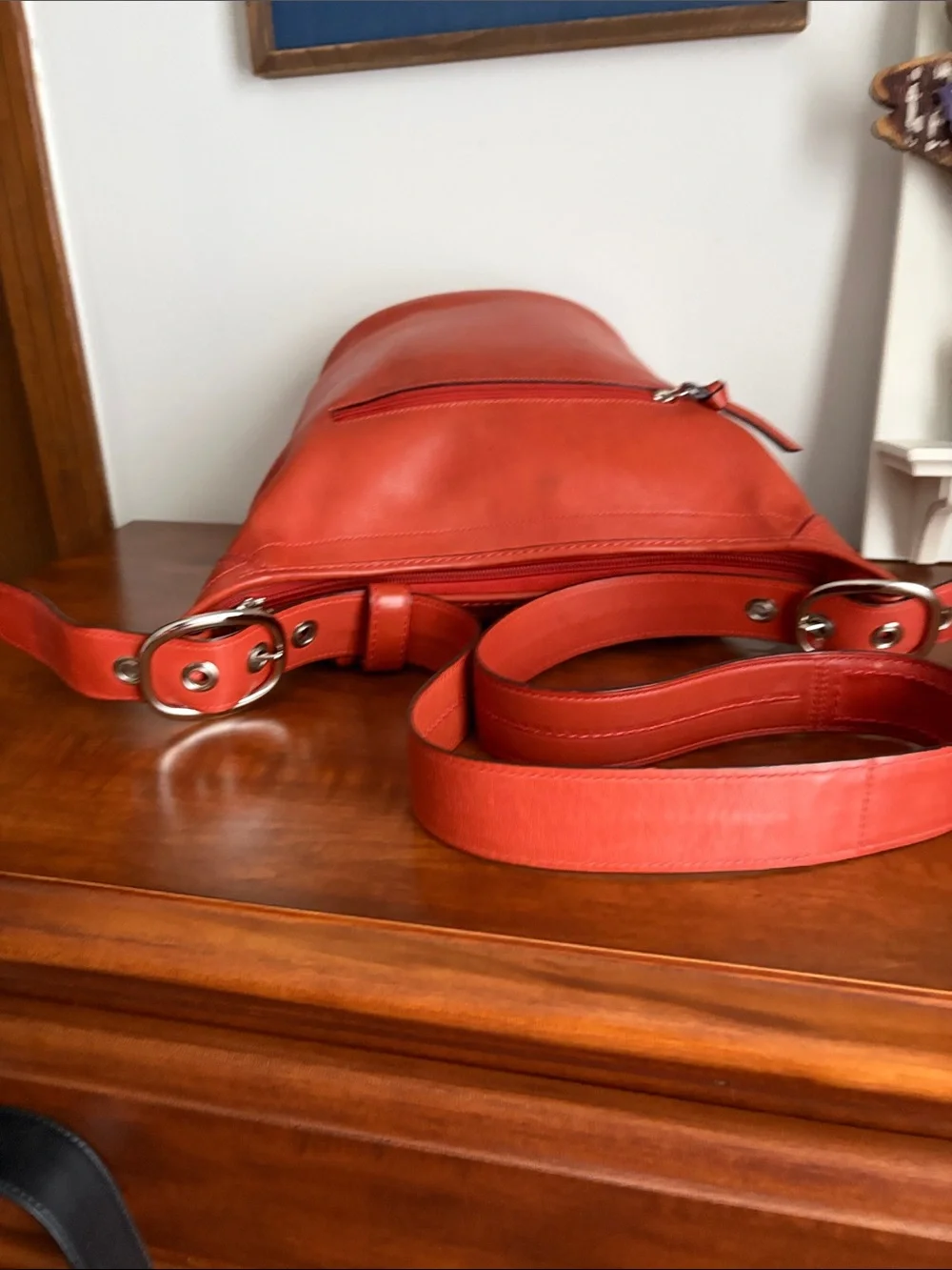 COACH Vintage Bleecker 13353 Leather Crossbody Bag in Burnt Orange As Is *READ*